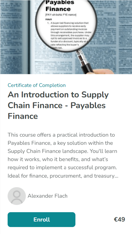 An Introduction to Supply Chain Finance - Payables Finance