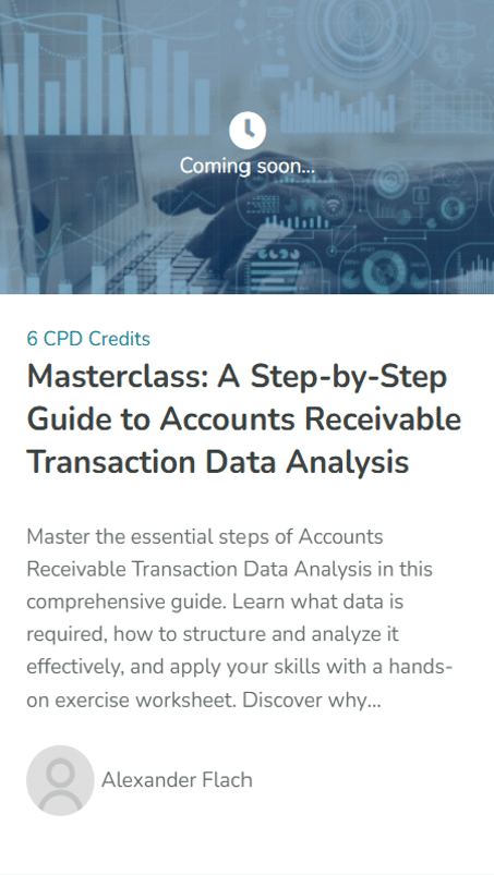 Masterclass - A Step-by-step Guide to Accounts Receivable Transaction Data Analysis